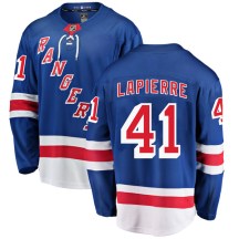 New York Rangers Men's Maxim Lapierre Fanatics Branded Breakaway Blue Home Jersey