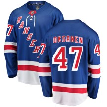 New York Rangers Men's Ahti Oksanen Fanatics Branded Breakaway Blue Home Jersey