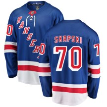 New York Rangers Men's Mackenzie Skapski Fanatics Branded Breakaway Blue Home Jersey