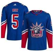 New York Rangers Men's Barry Beck Adidas Authentic Royal Reverse Retro 2.0 Jersey