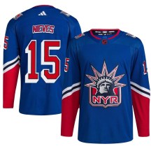 New York Rangers Men's Boo Nieves Adidas Authentic Royal Reverse Retro 2.0 Jersey