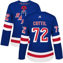 New York Rangers Women's Filip Chytil Adidas Authentic Royal Blue Home Jersey