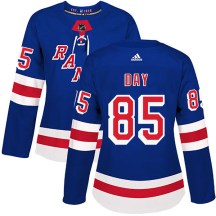 New York Rangers Women's Sean Day Adidas Authentic Royal Blue Home Jersey