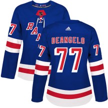 New York Rangers Women's Tony DeAngelo Adidas Authentic Royal Blue Home Jersey