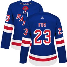 New York Rangers Women's Adam Fox Adidas Authentic Royal Blue Home Jersey