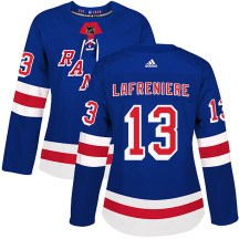 New York Rangers Women's Alexis Lafreniere Adidas Authentic Royal Blue Home Jersey