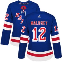 New York Rangers Women's Don Maloney Adidas Authentic Royal Blue Home Jersey