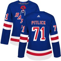 New York Rangers Women's Tyler Pitlick Adidas Authentic Royal Blue Home Jersey