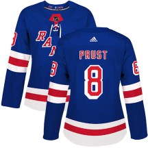 New York Rangers Women's Brandon Prust Adidas Authentic Royal Blue Home Jersey