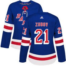 New York Rangers Women's Sergei Zubov Adidas Authentic Royal Blue Home Jersey