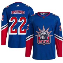 New York Rangers Youth Jonny Brodzinski Adidas Authentic Royal Reverse Retro 2.0 Jersey