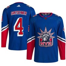 New York Rangers Youth Ron Greschner Adidas Authentic Royal Reverse Retro 2.0 Jersey