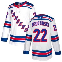 New York Rangers Youth Jonny Brodzinski Adidas Authentic White Jersey