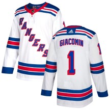 New York Rangers Youth Eddie Giacomin Adidas Authentic White Jersey