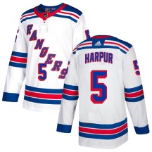 New York Rangers Youth Ben Harpur Adidas Authentic White Jersey