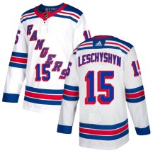 New York Rangers Youth Jake Leschyshyn Adidas Authentic White Jersey