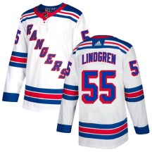 New York Rangers Youth Ryan Lindgren Adidas Authentic White Jersey