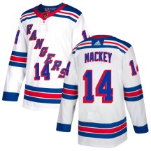 New York Rangers Youth Connor Mackey Adidas Authentic White Jersey