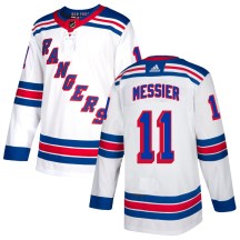 New York Rangers Youth Mark Messier Adidas Authentic White Jersey