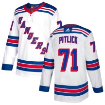New York Rangers Youth Tyler Pitlick Adidas Authentic White Jersey