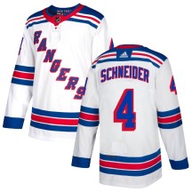 New York Rangers Youth Braden Schneider Adidas Authentic White Jersey