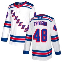 New York Rangers Youth Bobby Trivigno Adidas Authentic White Jersey