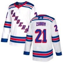 New York Rangers Youth Sergei Zubov Adidas Authentic White Jersey