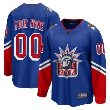 New York Rangers Youth Custom Fanatics Branded Breakaway Royal Custom Special Edition 2.0 Jersey
