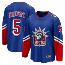 New York Rangers Youth Chad Ruhwedel Fanatics Branded Breakaway Royal Special Edition 2.0 Jersey