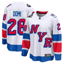 New York Rangers Men's Tie Domi Fanatics Branded Breakaway White 2024 Stadium Series Jersey
