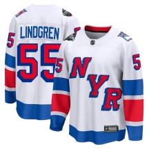 New York Rangers Men's Ryan Lindgren Fanatics Branded Breakaway White 2024 Stadium Series Jersey