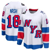 New York Rangers Men's Riley Nash Fanatics Branded Breakaway White 2024 Stadium Series Jersey