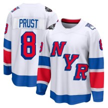 New York Rangers Men's Brandon Prust Fanatics Branded Breakaway White 2024 Stadium Series Jersey
