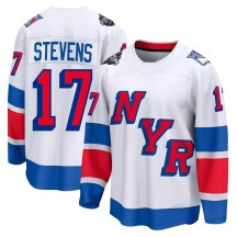 New York Rangers Men's Kevin Stevens Fanatics Branded Breakaway White 2024 Stadium Series Jersey
