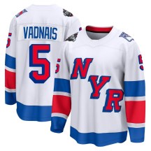 New York Rangers Men's Carol Vadnais Fanatics Branded Breakaway White 2024 Stadium Series Jersey