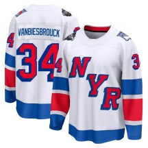 New York Rangers Men's John Vanbiesbrouck Fanatics Branded Breakaway White 2024 Stadium Series Jersey