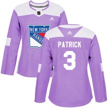 New York Rangers Women's James Patrick Adidas Authentic Purple Fights Cancer Practice Jersey