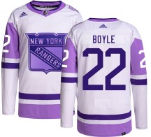 New York Rangers Youth Dan Boyle Adidas Authentic Hockey Fights Cancer Jersey