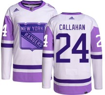 New York Rangers Youth Ryan Callahan Adidas Authentic Hockey Fights Cancer Jersey