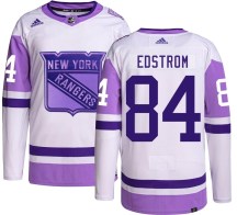 New York Rangers Youth Adam Edstrom Adidas Authentic Hockey Fights Cancer Jersey