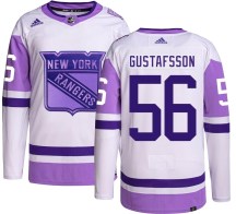New York Rangers Youth Erik Gustafsson Adidas Authentic Hockey Fights Cancer Jersey