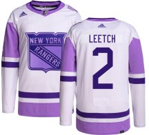 New York Rangers Youth Brian Leetch Adidas Authentic Hockey Fights Cancer Jersey