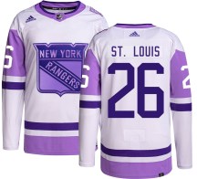New York Rangers Youth Martin St. Louis Adidas Authentic Hockey Fights Cancer Jersey