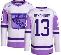 New York Rangers Youth Sergei Nemchinov Adidas Authentic Hockey Fights Cancer Jersey