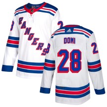 New York Rangers Men's Tie Domi Adidas Authentic White Jersey