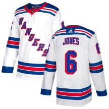 New York Rangers Men's Zac Jones Adidas Authentic White Jersey
