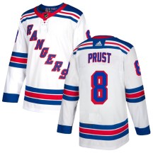 New York Rangers Men's Brandon Prust Adidas Authentic White Jersey