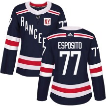 New York Rangers Women's Phil Esposito Adidas Authentic Navy Blue 2018 Winter Classic Home Jersey