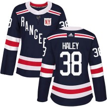 New York Rangers Women's Micheal Haley Adidas Authentic Navy Blue 2018 Winter Classic Home Jersey