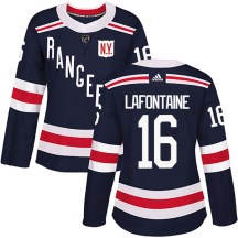 New York Rangers Women's Pat Lafontaine Adidas Authentic Navy Blue 2018 Winter Classic Home Jersey